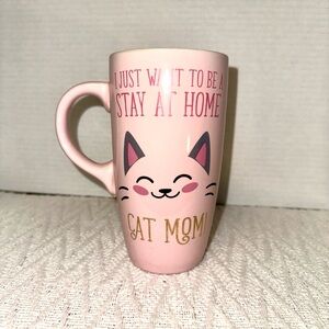 Sheffield Home Pink and Gold Cat Mom Mug